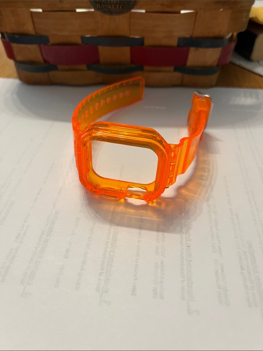 Set of neon plastic Apple Watch bands